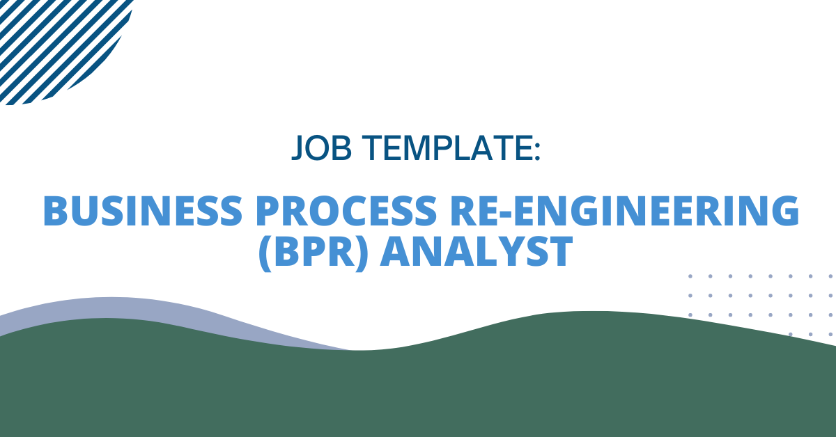 Business Process Re-Engineering (BPR) Analyst